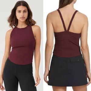 Outdoor voices super form rib high neck tank Shiraz size small NWT‎ in packaging